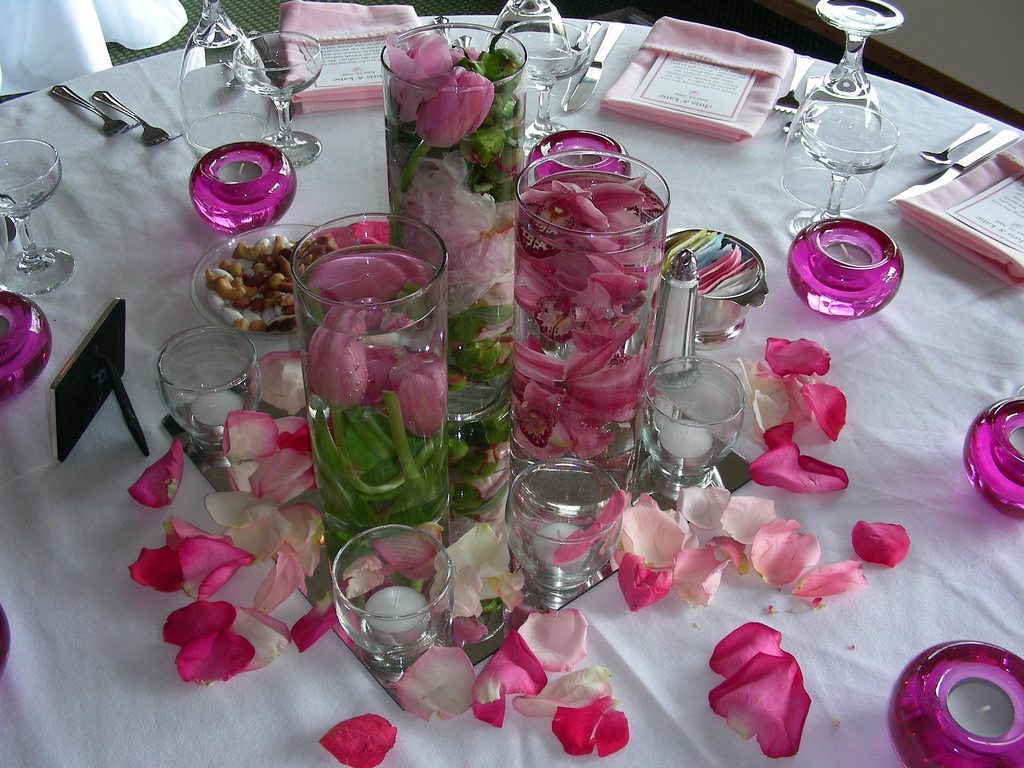 Unique Center pieces inside our wedding venue in Marietta, Gala Events