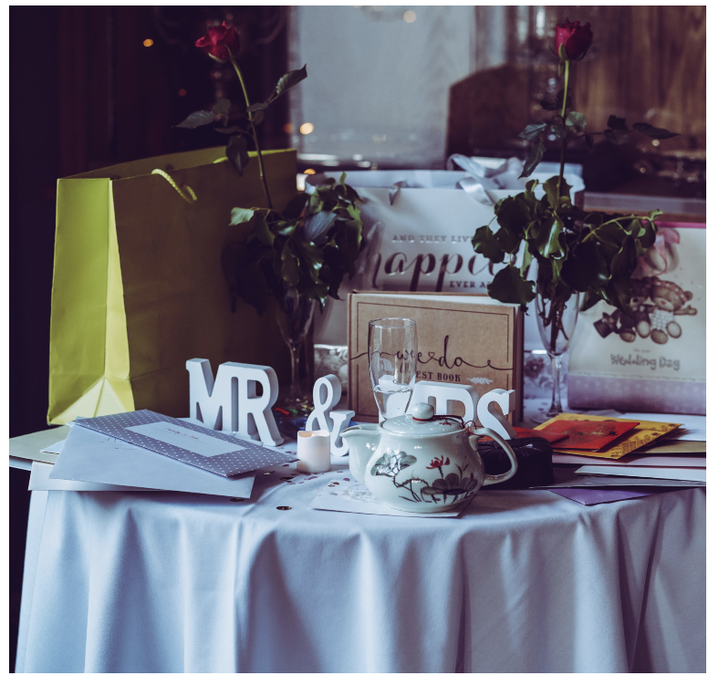 wedding registry table at Gala Events facility