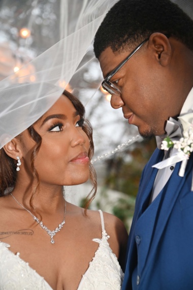 couple in veil